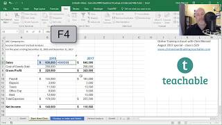 Vertical Analysis of an Income Statement in Excel by Chris Menard [upl. by Ycrem]