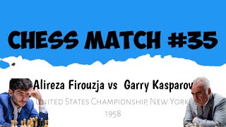 Alireza Firouzja vs Garry Kasparov  United States Championship New York 1958 [upl. by Diraj]