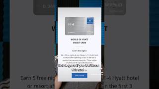 5 FREE nights with the Hyatt credit cards elevated offer 🏨💳 TravelHacks Hyatt FreeNights [upl. by Ilac]