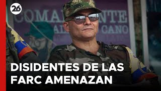 Disidentes de las FARC amenazan a la COP16 en Colombia e instan a invitados a no asistir [upl. by Atikam]