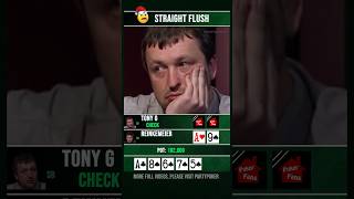 Straight Flush 😲  Tony G poker [upl. by Atil]