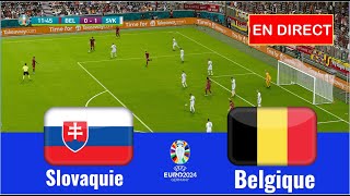 Belgique vs Slovaquie en direct Coupe dEurope des Nations Euro Simulation football Gameplay PC [upl. by Tirrag]