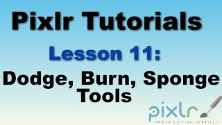 Pixlr tutorial  Dodge Burn Sponge tools  Lesson 11 [upl. by Ahsemal672]