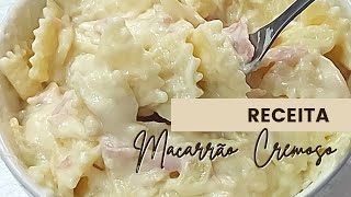 MACARRÃO FARFALLE AO MOLHO BRANCO COM QUEIJO  FÁCIL NaCozinhadaBel [upl. by Jacquelyn]