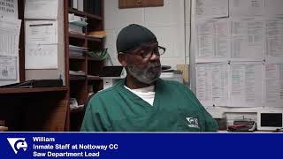 William  Staff Stories  Nottoway Correctional Center  Training [upl. by Adnhoj922]