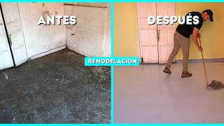 Resina Epóxica sobre piso de CONCRETO  Remodelando un piso [upl. by Sirron]