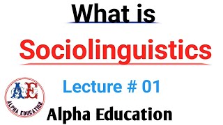 What is sociolinguistics  Lec  01 Factors Elements and Types of Sociolinguistics linguistics [upl. by Anilatak]