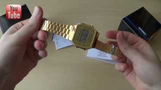 Casio A168WG9EF Gold  Unboxing amp Recensione [upl. by Ettolrahs]