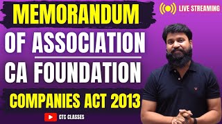 Memorandum of Association and Article of Association I CA Foundation The Companies Act 2013 [upl. by Ainehs]