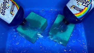 ASMR NEW SPONGES  FABULOSO 🔵⚪️• SQUEEZING • RINSING 🔵⚪️ [upl. by Sitelc]