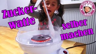 ZUCKERWATTE selber machen  ZUCKERWATTEMASCHINE KINDERPARTY  Cotton Candy Flower  CuteBabyMiley [upl. by Campy]