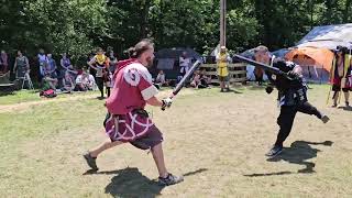 Arm24  Single Blue  Belegarth Foam Sword Fighting Tournament with 1 LARP weapon Armageddon 2024 [upl. by Annayi]