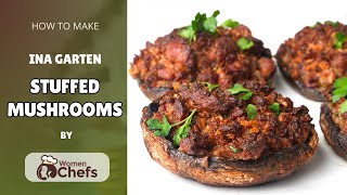 Ina Garten STUFFED MUSHROOMS by WomenChefs stuffedmushrooms inagarten recipe [upl. by Aloysia]