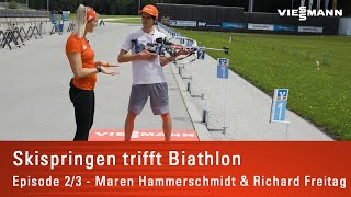 Skispringen trifft Biathlon  Maren Hammerschmidt amp Richard Freitag  Episode 8 [upl. by Eelyab]