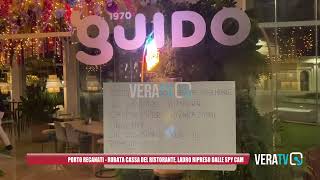 Porto Recanati  Rubata cassa del ristorante ladro ripreso dalle spy cam [upl. by Beetner]