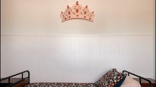 DIY Accent Wall using Paintable Beadboard Wallpaper [upl. by Bridge]