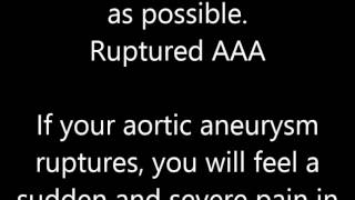 Abdominal Aortic Aneurysm Symptoms [upl. by Gney]