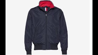 Tommy Hilfiger TIPPED COLLAR BOMBER JACKET unboxing and review tommyhilfiger jacket [upl. by Ambrosia]