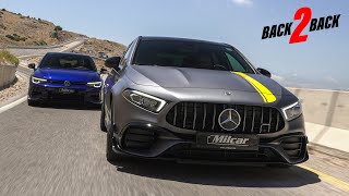 AMG A45S vs Golf R  Which is the best hot hatch [upl. by Acissaj]