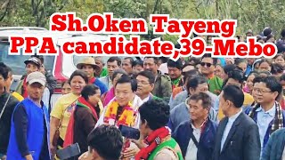 ShOken Tayeng PPA candidate reception Mebo arunachalpradesh election24 [upl. by Punak]