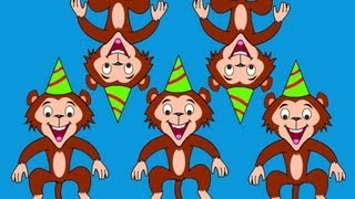 Five Little Monkeys  Nursery Rhyme Songs And Children Music [upl. by Sirc]