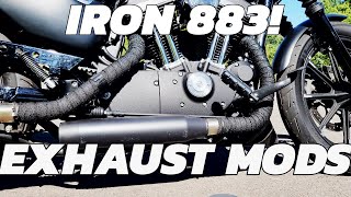 Harley Davidson Sportster Iron 883 Exhaust Mods To PS Off Your Neighbors [upl. by Stevena953]