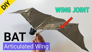 Articulated wings ornithopter  rubber band powered bat  ornithopter articulatedwings bat [upl. by Mable]