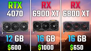 RTX 4070 vs RX 6900 XT vs RX 6800 XT  Test in 7 Games [upl. by Nroht]