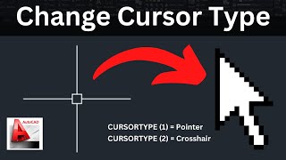 Change your Cursor Type QUICK amp EASY  AutoCAD [upl. by Yerhpmuh]