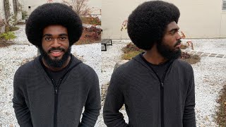 Perfect 4C Afro and Beard Tutorial [upl. by Okoyk]