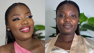 Watch this Before and After Makeup on how to do a Glam Makeup tutorial [upl. by Grethel573]