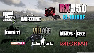 RX 550 4GB  I310100F Test in 9 Games in 2022  RX 550 Gaming [upl. by Llenahs130]