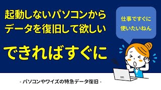 【データ復旧】起動しないPCからデータを復旧してほしい、できればすぐに！ [upl. by Initirb459]