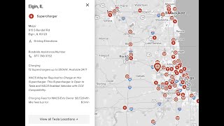 Elgin Illinois 250kW Tesla Supercharger tesla supercharger ev [upl. by Corder]