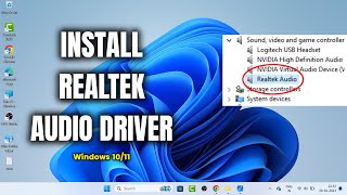 Download amp Install Realtek HD Audio Driver on Windows 1110 [upl. by Anaid718]