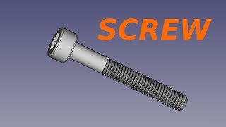 Freecad course  screw [upl. by Oribel991]