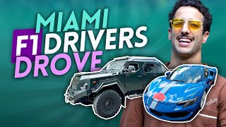 What the F1 DRIVERS DROVE to the 2024 MIAMI GP [upl. by Sirtimed]