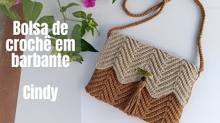 Bolsa de croche em barbante Cindy [upl. by Nave]