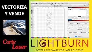 Cómo Vectorizar Imágenes para Corte Láser con LightBurn ¡Crea y Vende tus Propios Productos [upl. by Carmelita660]