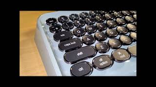 Knewkey Rymek Typewriter Cherry MX Blue Sound Test Lightshow Gadget Explained Extended Unboxing [upl. by Nilloc]