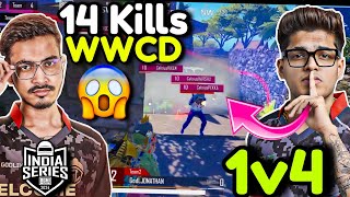 JONATHAN 1v4👑 • GODL 14 Kills WWCD🔥🇮🇳  BGIS Scrims✅ [upl. by Ahcsas511]