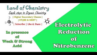 Electrolytic Reduction of Nitro benzene  Weak Acid  Strong Acid  Aniline  pamino phenol [upl. by Anaujd483]