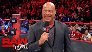 Kurt Angle thanks the WWE Universe after Raw goes off the air Raw Fallout Nov 27 2017 [upl. by Hsaniva]