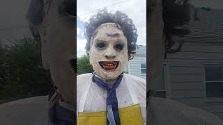 party city 2023 leatherface animatronic [upl. by Nnahs800]