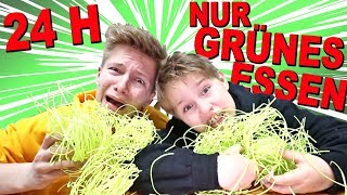 24 Stunden NUR GRÜNES ZEUG essen 🤮 KRASS TipTapTube [upl. by Gifferd]