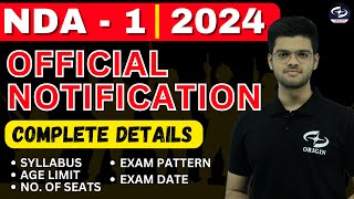 NDA  1 2024 Notifications Released  Exam date  vacancy  syllabus  nda2024 ndaexam [upl. by Noirred]