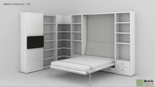 Matrix Space wall bed murphy bed space saving furnituresukimatrixszcom [upl. by Aitnom]