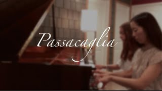 Passacaglia GFHandel  JHalvorsen  Four Hands Piano Cover  Mom amp Daughter Duet [upl. by Hermia]