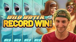 RECORD WIN WILD WATER BIG WIN  €5 BONUS ON CASINO SLOT FROM NETENT [upl. by Derinna]