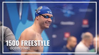 Bobby Finke Leads Pack to Win Mens 1500M Freestyle  TYR Pro Swim Series Knoxville [upl. by Damas]